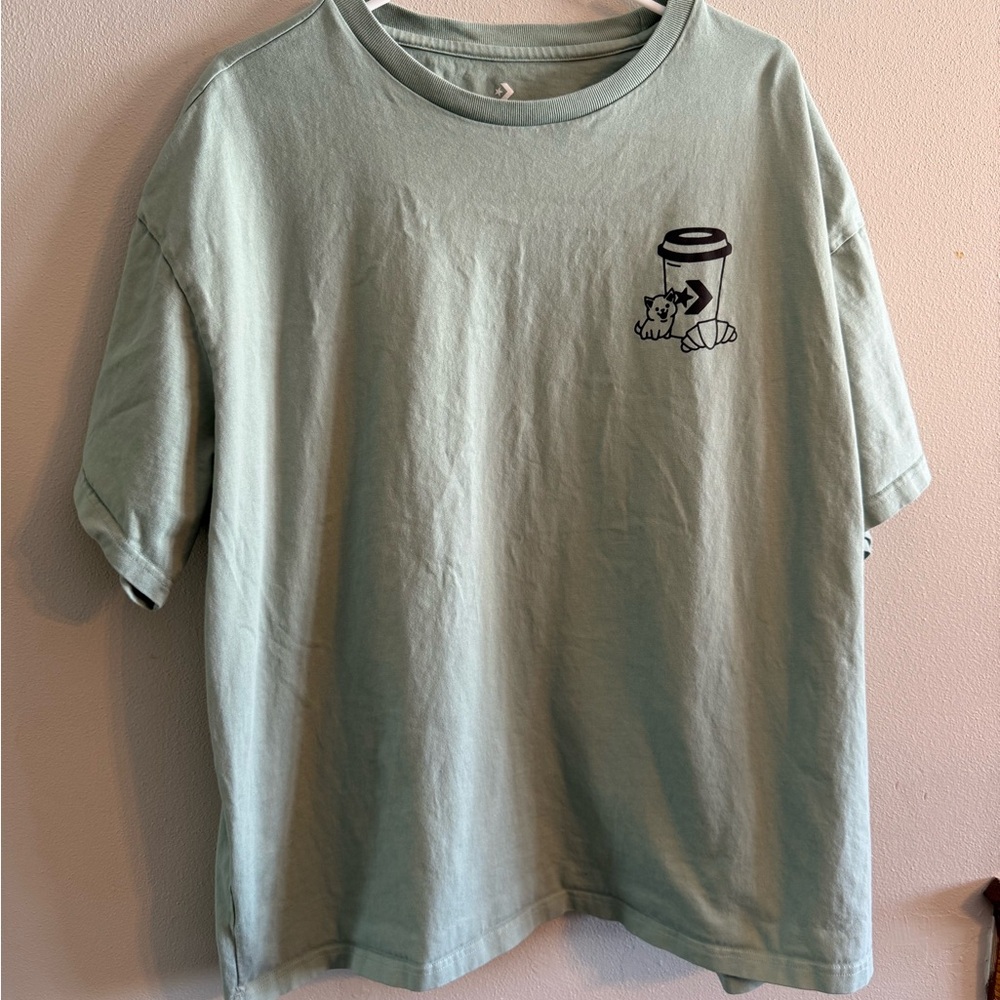Mint Green Graphic T-Shirt converse size xl